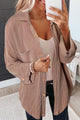 Striped Collared Neck Long Sleeve Shirt Dust Storm
