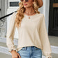 Round Neck Flounce Sleeve T-Shirt