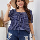 Honey Plus Size Polka Dot Square Neck Blouse