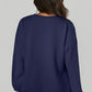 High-Low Round Neck Long Sleeve Sweatshirt