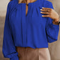 Button Up Round Neck Long Sleeve Shirt