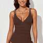 Tied Cutout Plunge One-Piece Swimsuit