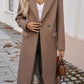 Devine Pocketed Collared Neck Long Sleeve Coat