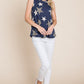 BOMBOM Star Print Waffle Knit Tank