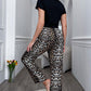 Lettuce Trim Cropped T-Shirt and Leopard Pants Lounge Set