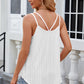 Eyelet Scoop Neck Spaghetti Strap Cami