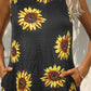 Printed Round Neck Sleeveless Dress with Pockets