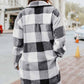 MeiMei Plaid Button Up Dropped Shoulder Coat