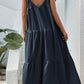 Tie-Shoulder Tiered Maxi Dress