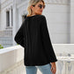 V-Neck Long Sleeve Blouse