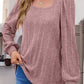 Square Neck Long Sleeve Top