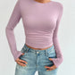 Devine Backless Round Neck Long Sleeve T-Shirt