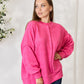 Zenana Full Size Center Seam Long Sleeve Sweatshirt