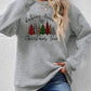 Christmas Tree Graphic Round Neck Sweatshirt