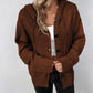 Button-Down Long Sleeve Hooded Sweater