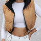 Drawstring Zip-Up Cropped Vest