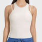 Cutout Round Neck Racerback Active Tank