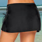 Full Size Drawstring Mini Swim Skirt