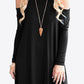 Cold-Shoulder Long Sleeve Round Neck Dress