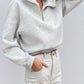 Half Zip Long Sleeve Sweatshirt