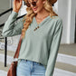 V-Neck Long Sleeve T-Shirt