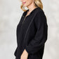 BiBi Half Zip Brushed Terry Long Sleeve Top