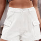 High Waist Denim Shorts with Pockets