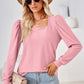 Square Neck Puff Sleeve Blouse