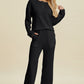 Double Take Full Size Cable-Knit Long Sleeve Top and Pants Set