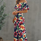 Floral Layered Off-Shoulder Maxi Dress