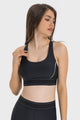 Contrast Sports Bra Black
