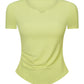 Notched Short Sleeve Active T-Shirt