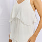 Culture Code By The River Full Size Cascade Ruffle Style Cami Dress in Soft White