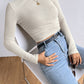 Honey Round Neck Long Sleeve T-Shirt