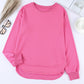 Side Slit Drop Shoulder Sweatshirt