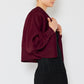 Marina West Swim Rib Pleated Puff Sleeve Bolero Cardigan