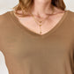 Zenana Full Size Long Sleeve V-Neck Top