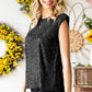 Sequin Round Neck Capped Sleeve Tank