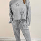 Star Print Long Sleeve Top and Pants Lounge Set