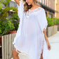 Tassel Cutout Half Sleeve Cover-Up