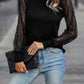 Mock Neck Raglan Sleeve Blouse