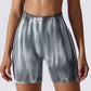 Tie-Dye Wide Waistband Active Shorts