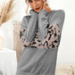 Ivy Lane Contrast Leopard Crewneck Sweatshirt