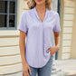 Eyelet Short Sleeve Blouse