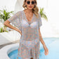 Openwork Slit V-Neck Cover Up