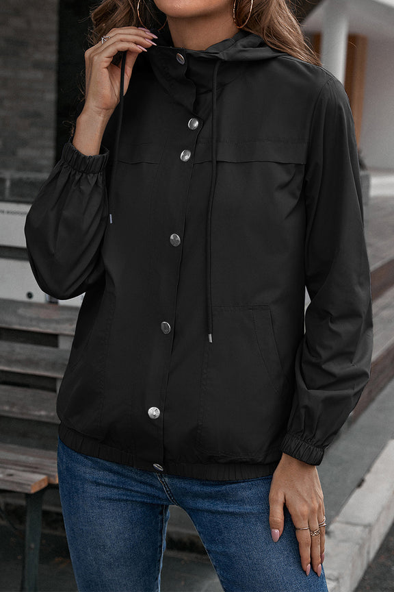 Ivy Lane Button-Down Long Sleeve Sports Jacket Black