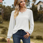 Round Neck Puff Sleeve Blouse