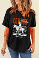 COWBOY Round Neck Short Sleeve T-Shirt Black