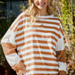 Striped Dropped Shoulder Sweatshirt