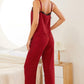 Plaid Lace Trim Cami and Drawstring Pants Pajama Set